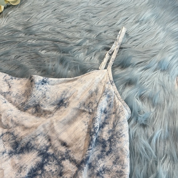 Bella Dahl Bias Cowl Neck Tie Up Cami in Cloud Wash sz M - Picture 5 of 10